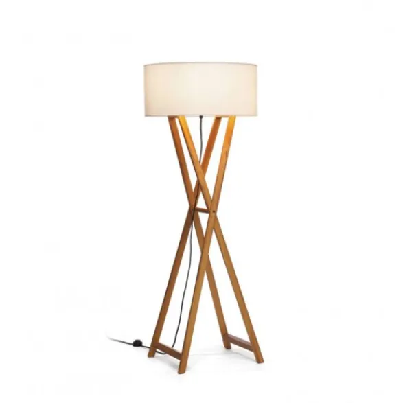 MARSET Cala P140 Golvlampa, ek/pärlvit