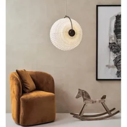 Le Klint Caleo original taklampa, vit/brons 58cm