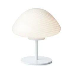Halo Design Candy Mini Mush bordslampa, glashuvud, metallfot vit
