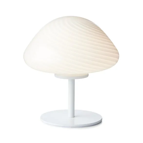 Halo Design Candy Mini Mush bordslampa, glashuvud, metallfot vit