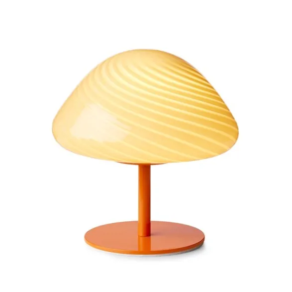 Halo Design Candy Mini Mush bordslampa, glashuvud, metallfot Orange