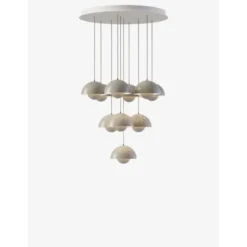 &tradition CANOPY Flowerpot Chandelier VP10 10 pendants Ø53 cm Matt White
