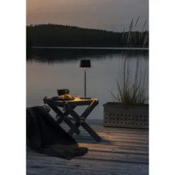 Konstsmide Capri bordslampa svart fyrkantig