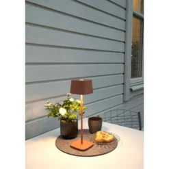 Konstsmide Capri bordslampa terrakotta fyrkantig