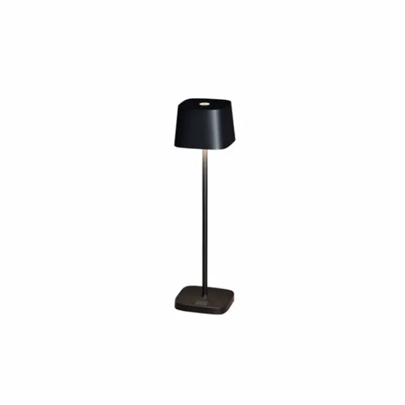 Konstsmide Capri Mini bordslampa svart fyrkantig