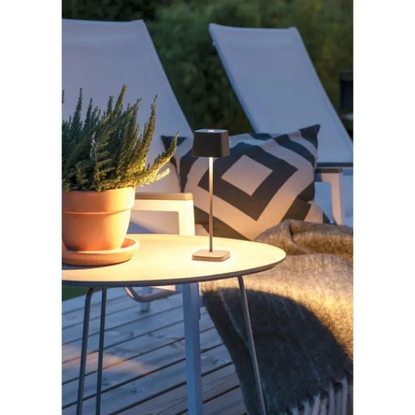 Konstsmide Capri Mini bordslampa svart fyrkantig