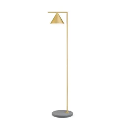 FLOS Captain Flint golvlampa, borstad mässing 153,7cm