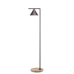 FLOS Captain Flint golvlampa, mörkbrun 153,7cm