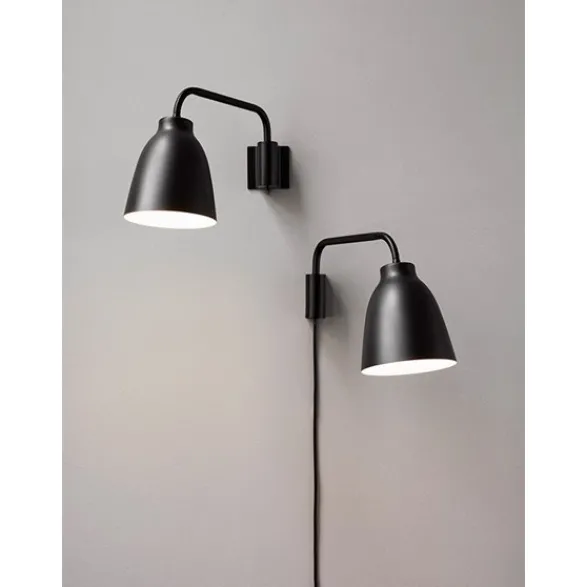 Fritz Hansen Caravaggio Read vägglampa, mattsvart 33,8cm