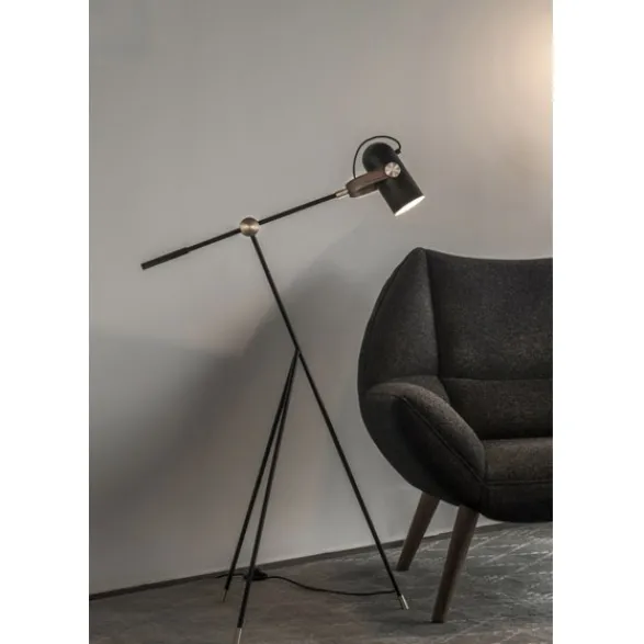 Le Klint Carronade golvlampa, mattsvart 133cm