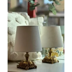 Vintage by Bright 1-2-3 Cassandra lampfot, mässing