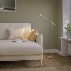 Belid Cato golvlampa nougat/mässing DIM