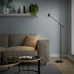 Belid Cato golvlampa svart/mässing dimable