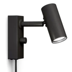 Belid Cato vägglampa flat svart single