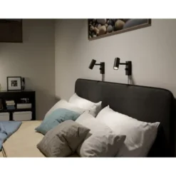 Belid Cato vägglampa flat svart single