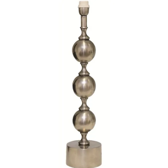 Hallbergs Belysning Charlotta Lampfot Hög Antik silver 14,5cm