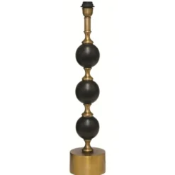 Hallbergs Belysning Charlotta Lampfot Hög Svart/antik mässing 14,5cm
