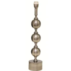 Hallbergs Belysning Charlotta Lampfot Mellan Antik silver 12,5cm