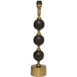 Hallbergs Belysning Charlotta Lampfot Mellan Svart/antik mässing 12,5cm
