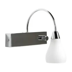 Armaturhantverk Öckerö 1 vägglampa, krom/opal