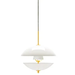 Fritz Hansen Clam pendel, vit/mässing Ø55cm