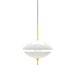 Fritz Hansen Clam pendel, vit/mässing Ø44cm