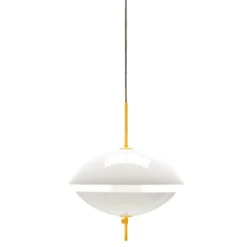 Fritz Hansen Clam pendel, vit/mässing Ø55cm