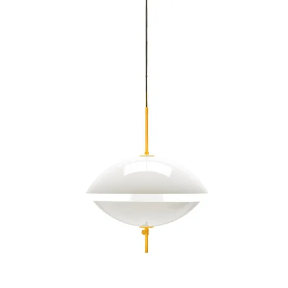 Fritz Hansen Clam pendel, vit/mässing Ø44cm