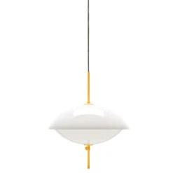 Fritz Hansen Clam pendel, vit/mässing Ø55cm