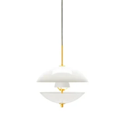 Fritz Hansen Clam pendel, vit/mässing Ø44cm