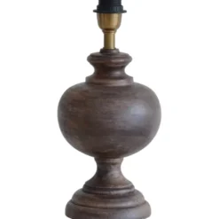 Hallbergs Belysning Clark Lampfot Brun 14cm
