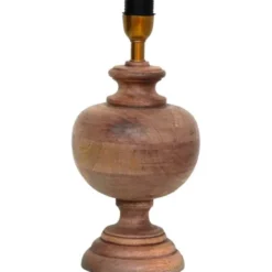 Hallbergs Belysning Clark Lampfot Åldrat trä 14cm