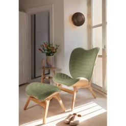 Umage Clava Up vägglampa, mörk ek Ø49