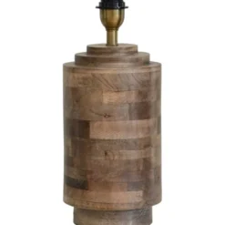 Hallbergs Belysning Columna Lampfot M Åldrat trä 17cm
