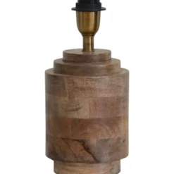 Hallbergs Belysning Columna Lampfot S Åldrat trä 16cm