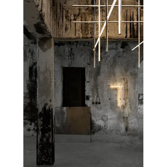FLOS Coordinates C4 taklampa, anodiserad champagne