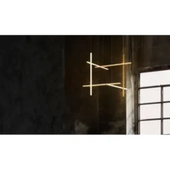 FLOS Coordinates S1 taklampa, anodiserad champagne