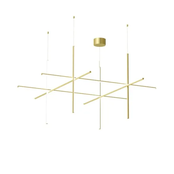 FLOS Coordinates S4 taklampa, anodiserad champagne