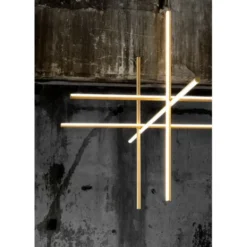 FLOS Coordinates S4 taklampa, anodiserad champagne