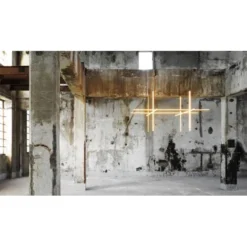 FLOS Coordinates S4 taklampa, anodiserad champagne