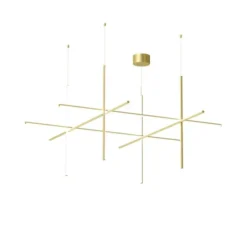 FLOS Coordinates S4 taklampa, anodiserad champagne