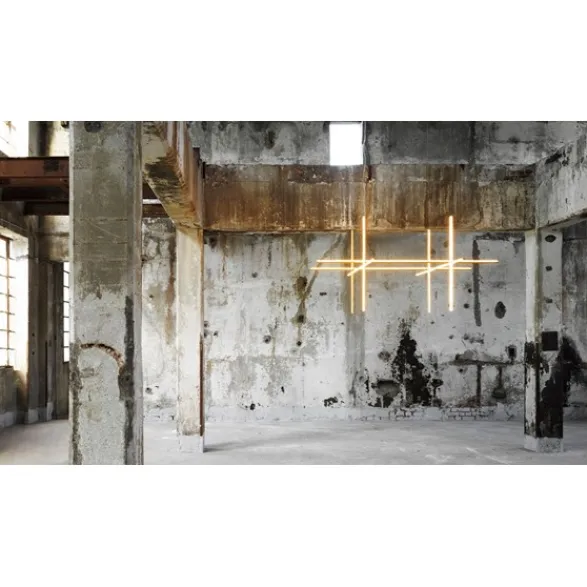 FLOS Coordinates S4 taklampa, anodiserad champagne