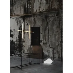 FLOS Coordinates S2 taklampa, anodiserad champagne