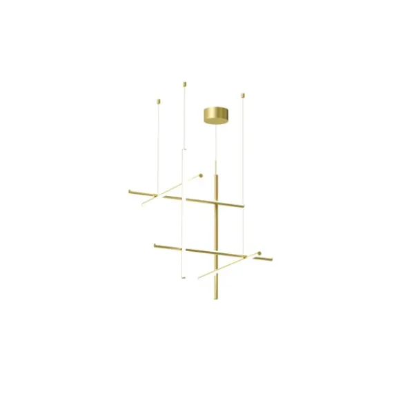 FLOS Coordinates S3 taklampa, anodiserad champagne