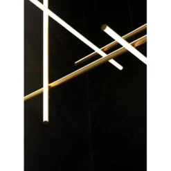 FLOS Coordinates S3 taklampa, anodiserad champagne