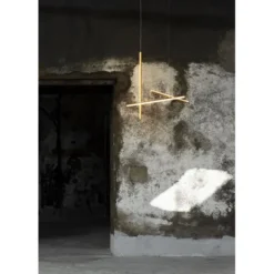 FLOS Coordinates S1 taklampa, anodiserad champagne