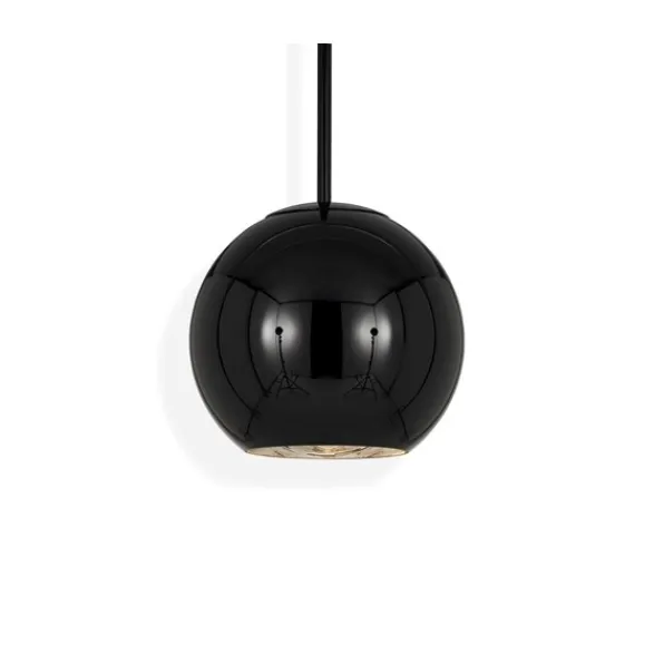 Tom Dixon Copper Black Round pendel, svart 25cm