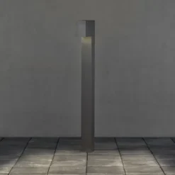 Konstsmide Cremona trädgårdsstolpe LED, mörkgrå