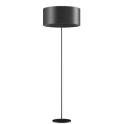 Cuero Design Cylinder Golvlampa 50 cm, Black / Black