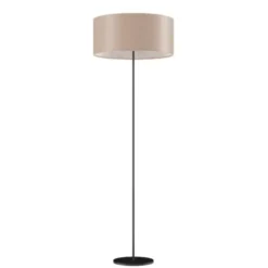 Cuero Design Cylinder Golvlampa 50 cm, Crude Nature / Black